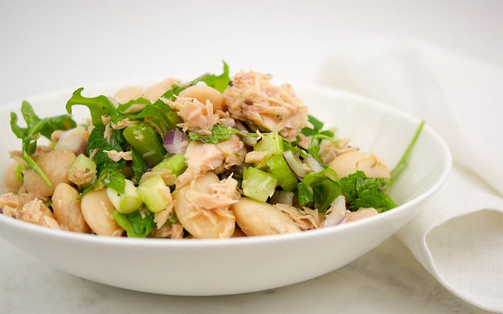 Rezeptbild: Mediterraner Thunfischsalat mit weißen Bohnen