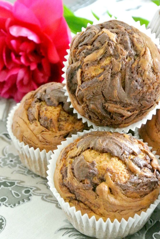Rezeptbild: Bananen Nutella Swirl Muffins