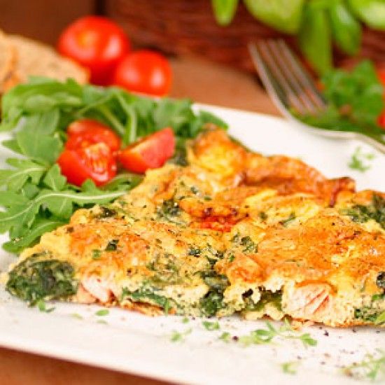 Rezeptbild: Frittata mit Lachs und Spinat