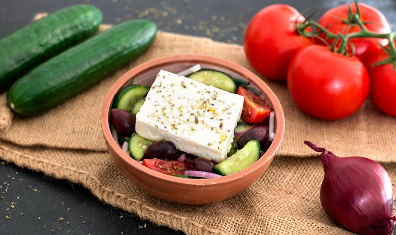 Rezeptbild: Griechischer Bauernsalat (Χωριάτικη/Choriatiki)