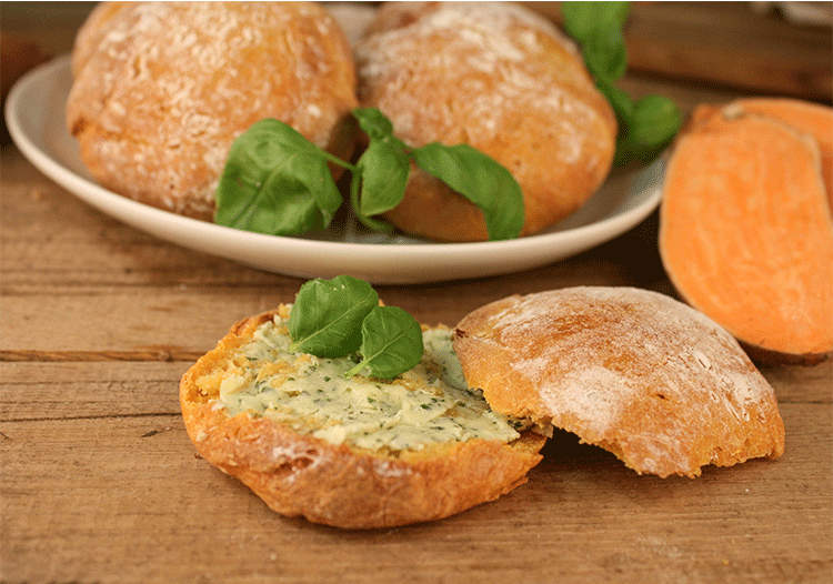 Rezeptbild: Süßkartoffel Brötchen