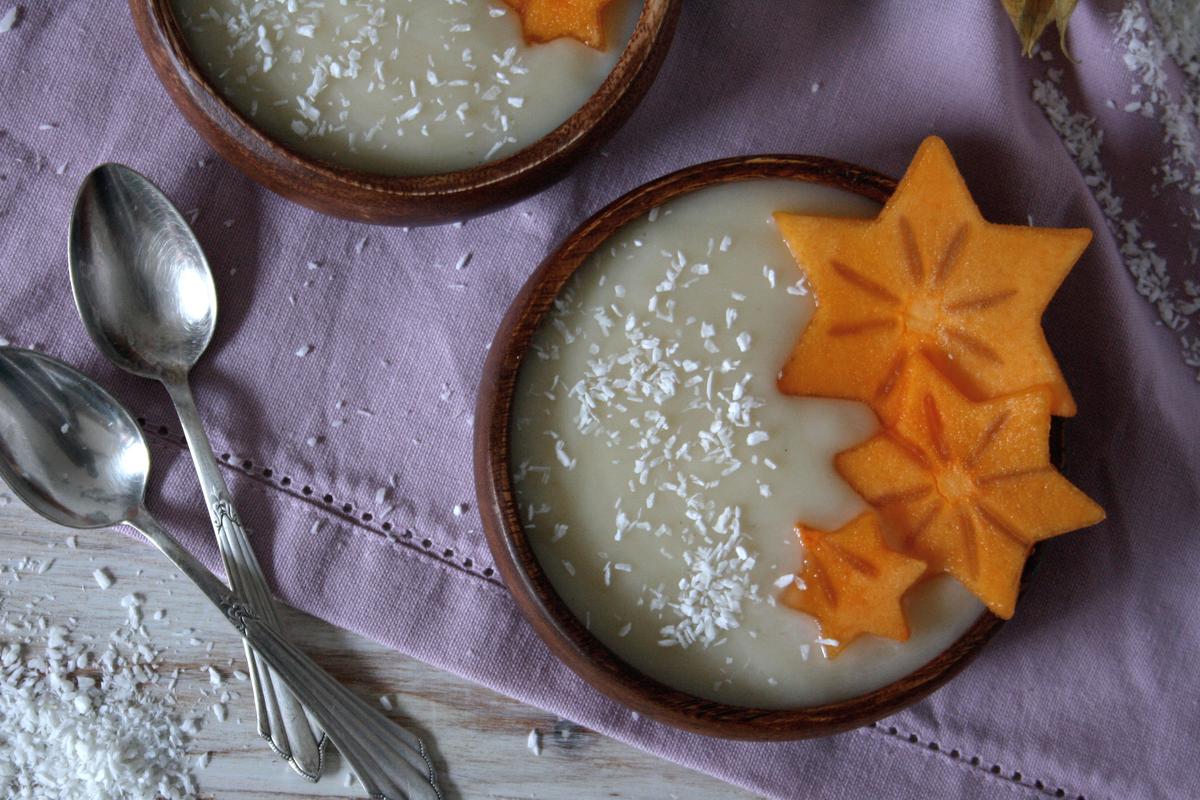 Rezeptbild: Cremiger Birnenpudding – schnell & vegan