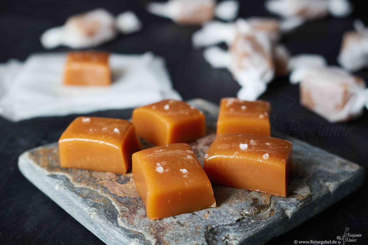 Rezeptbild: Karamellbonbons mit Meersalz – süß, salzig, lecker!