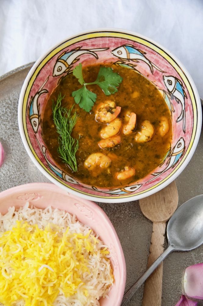Rezeptbild: Ghalieh Meygoo - Garnelen in Tamarinden Koriander Soße