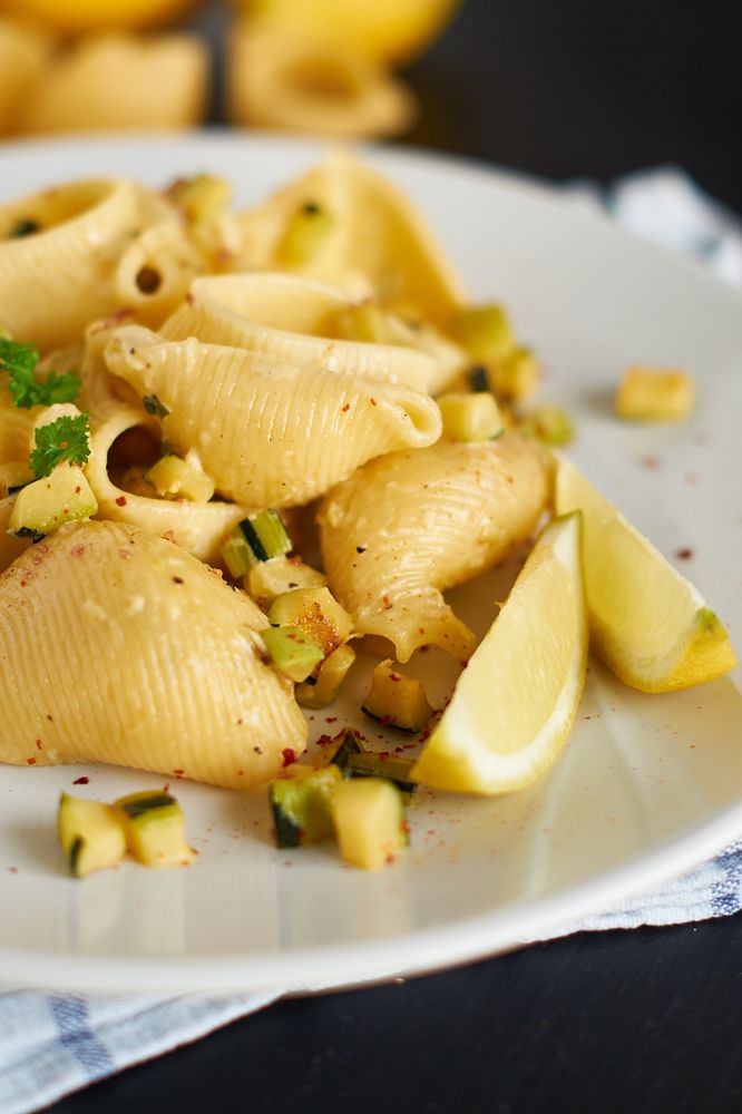 Rezeptbild: Zucchini Feta Pasta
