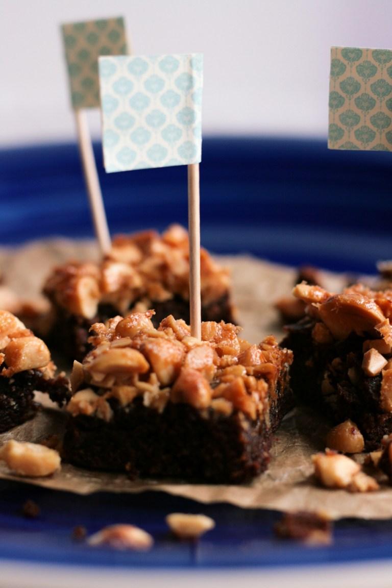Rezeptbild: Salzig-süße Erdnussbrownies
