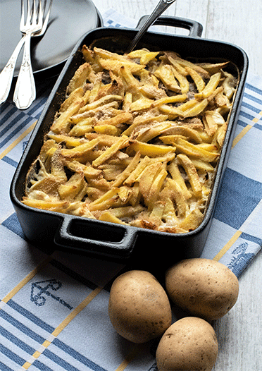 Rezeptbild: Janssons Versuchung – Schwedischer Kartoffelauflauf