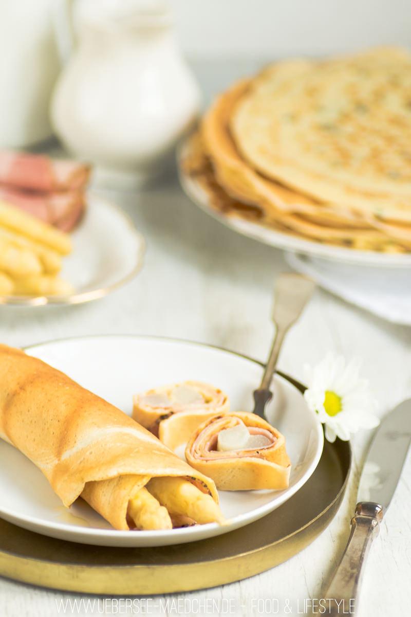 Rezeptbild: Spargel mit Pfannkuchen und Sauce hollandaise