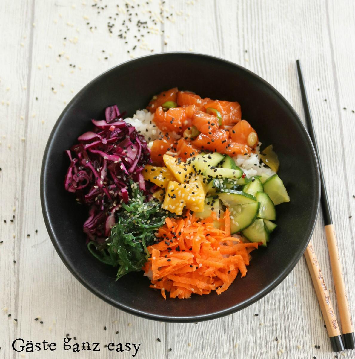 Rezeptbild: Pokébowl mit Lachs