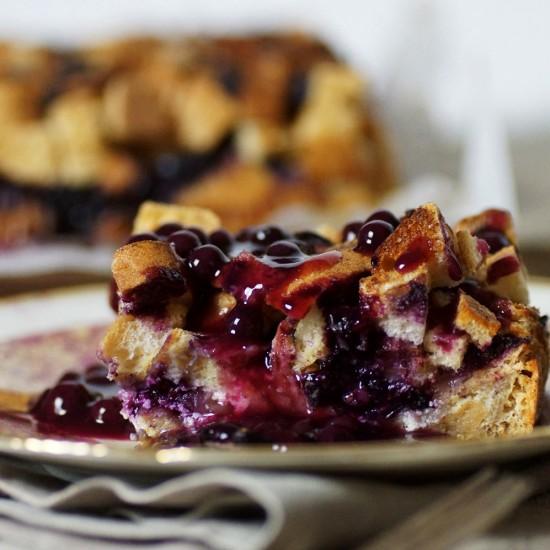 Rezeptbild: Blaubeer-French-Toast-Auflauf