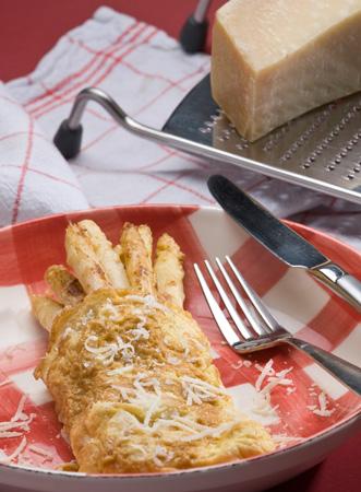 Rezeptbild: Spargel Frittata mit Tomaten Vinaigrette