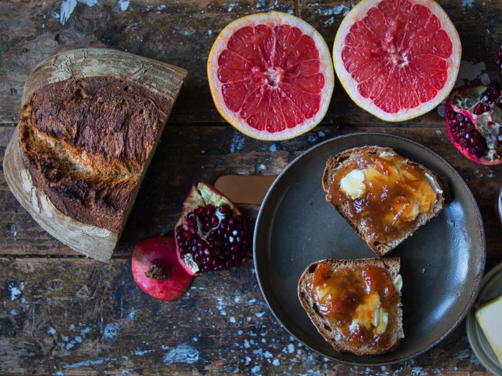 Rezeptbild: Grapefruit-Granatapfel-Marmelade