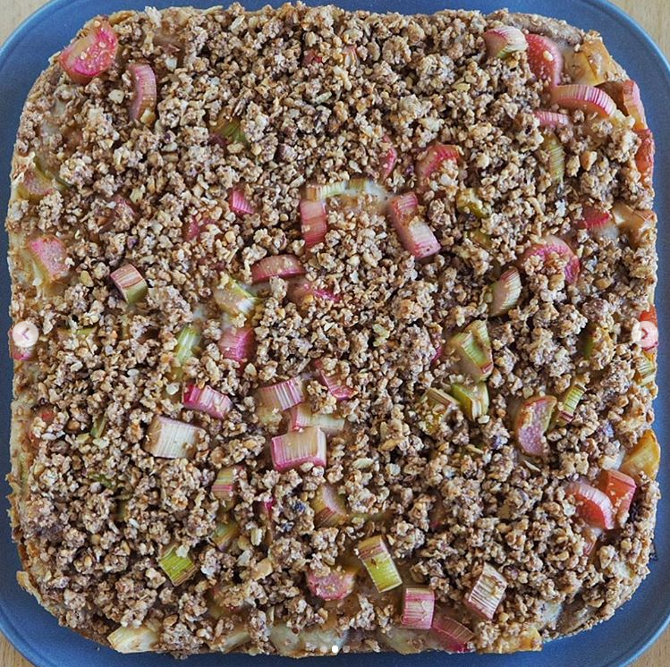 Rezeptbild: Rhabarber-Streuselkuchen, vegan