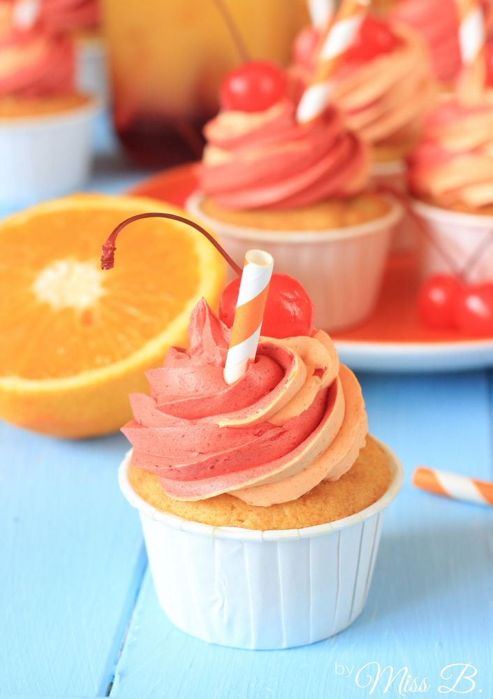 Rezeptbild: Tequila Sunrise Cupcakes