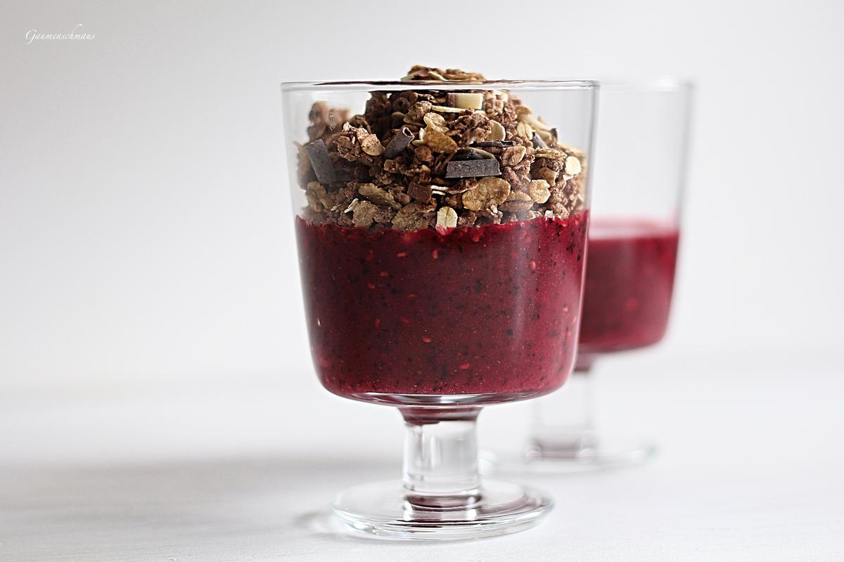 Rezeptbild: Himbeer-Heidelbeer-Smooth