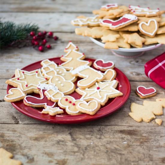Rezeptbild: Weihnachtsplätzchen mit Zuckerglasur