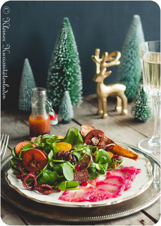 Rezeptbild: Winterwurzelsalat mit gebeiztem Rote-Bete-Saibling