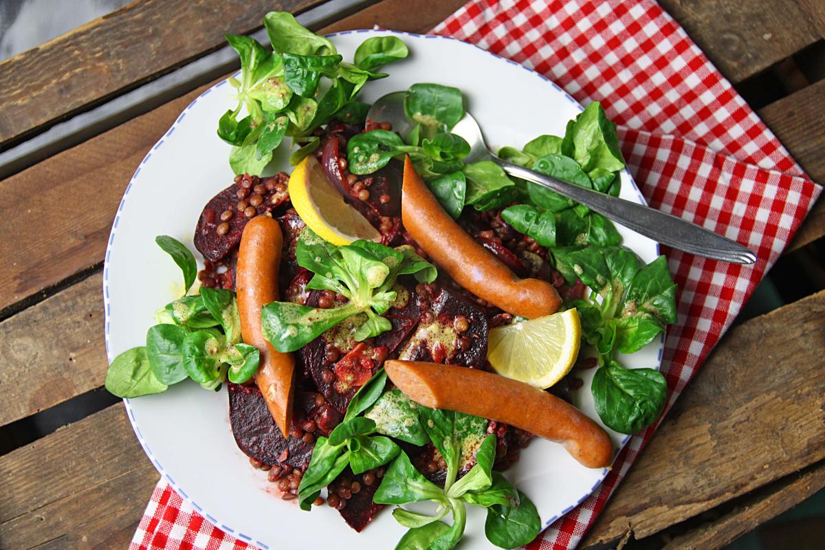 Rezeptbild: Linsen-Rote-Beete-Salat