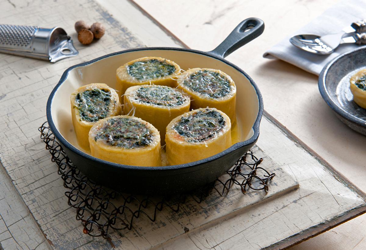 Rezeptbild: Rotolo mit einer Spinatfüllung