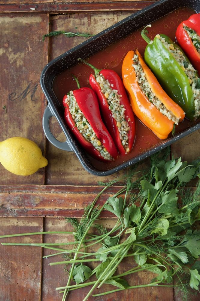 Rezeptbild: Dolmeh Felfel - Gefüllte Spitzpaprika nach persischer Art