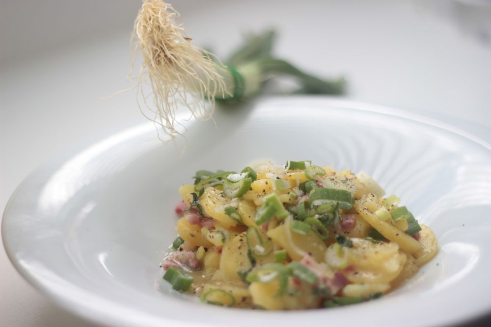Rezeptbild: Geräucherter Speck Kartoffel Salat