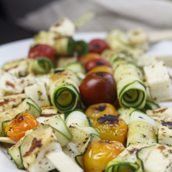 Rezeptbild: Zucchini-Halloumi-Spiesse