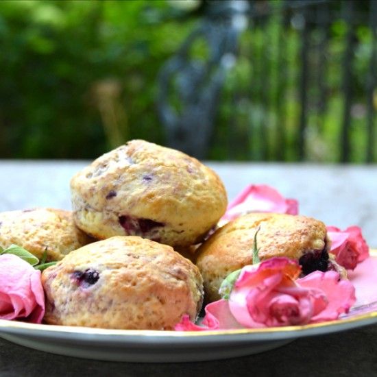 Rezeptbild: Brombeer und Rosenwasser Scones