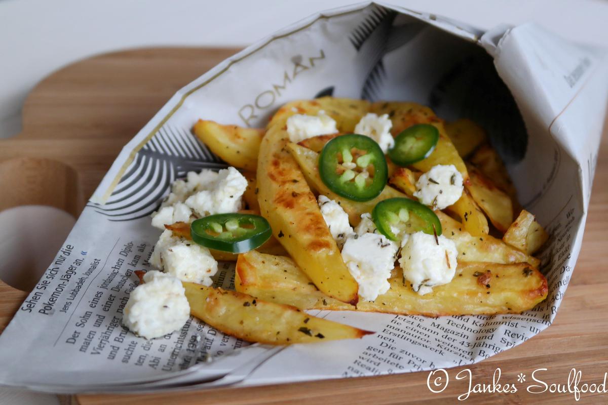 Rezeptbild: Ofenpommes mit Feta