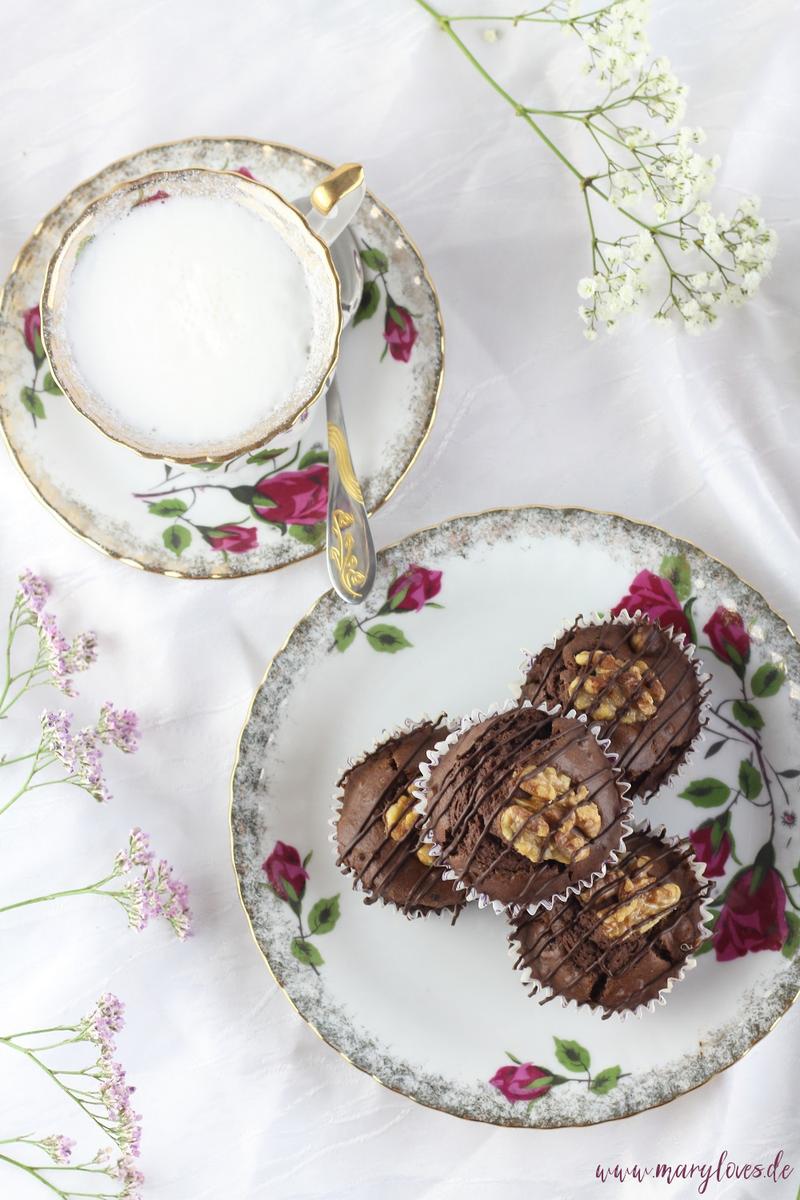 Rezeptbild: Walnuss-Schoko-Muffins mit Ahornsirup