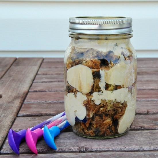 Rezeptbild: Hafer Blondie und Mokka Joghurt Dessert