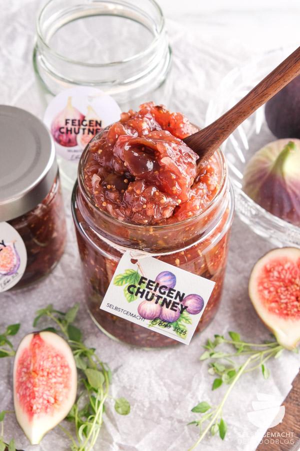 Rezeptbild: Einfaches Feigen Chutney mit Etiketten