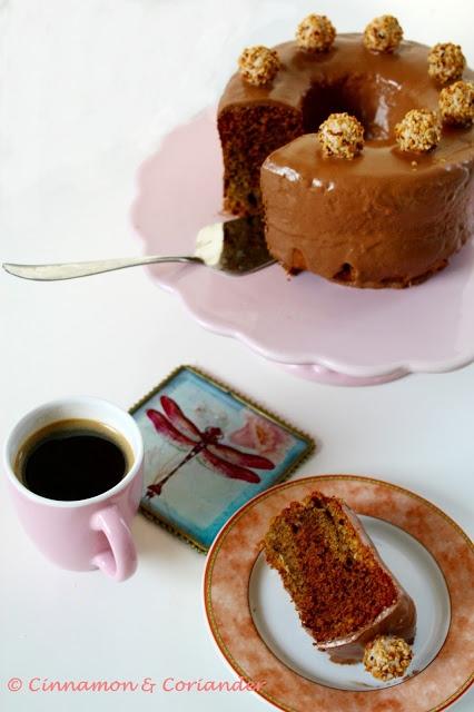 Rezeptbild: Nuss Espresso Gugel mit Eierlikör & Nougat - Swirl