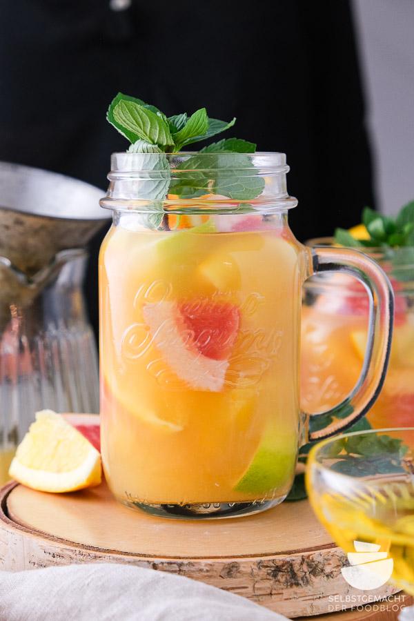 Rezeptbild: Hot Mojito mit Zitrusfrüchten (Winter Mojito)