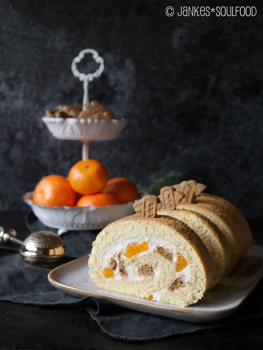 Rezeptbild: Mandarinen-Biskuitrolle