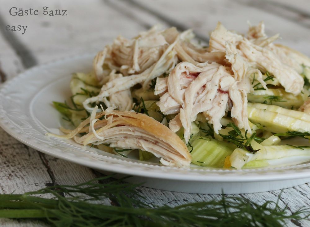 Rezeptbild: Fenchelsalat mit Pulled Chicken