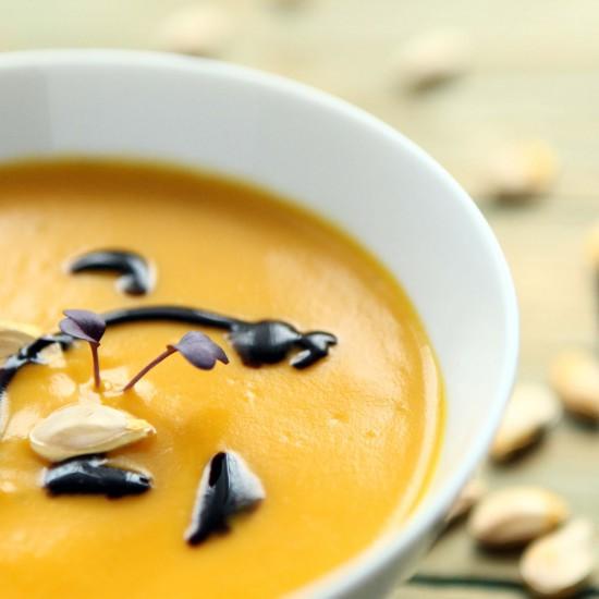 Rezeptbild: Schokoladen Kürbissüppchen