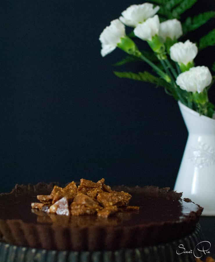 Rezeptbild: Karamell Tarte mit gesalzenen Macadamia