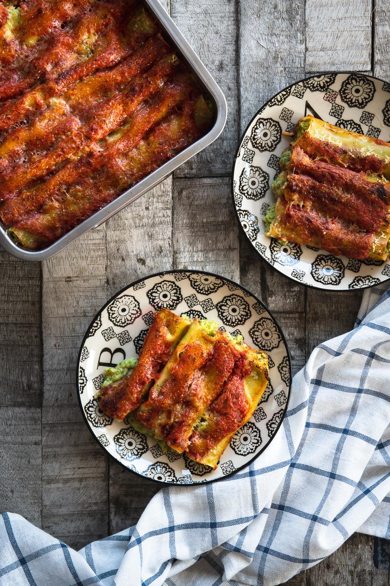Rezeptbild: Cannelloni – gefüllt mit viererlei Käse und Brokkoli