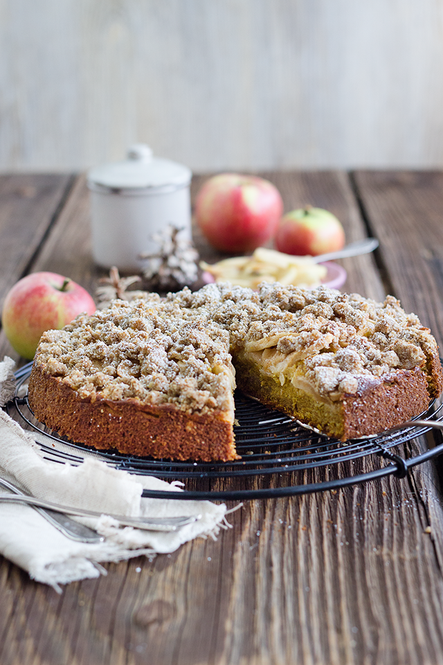 Rezeptbild: Kürbis-Apfel-Streuselkuchen