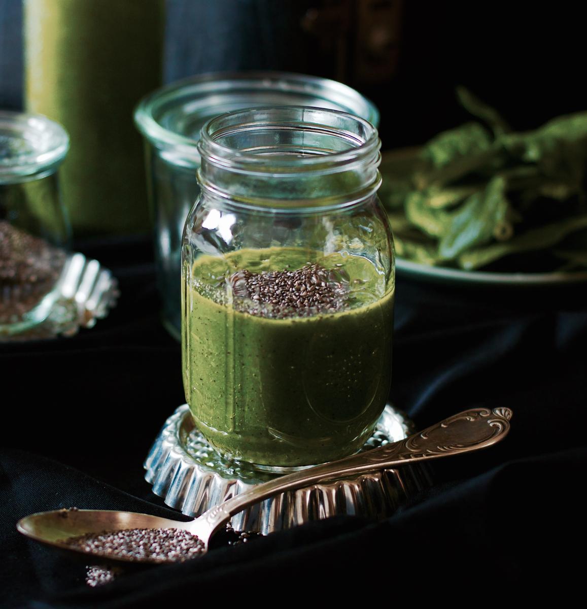 Rezeptbild: Green-Smoothie mit Minze und Ingwer