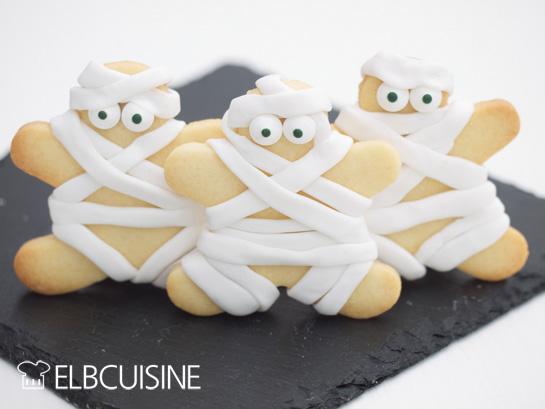 Rezeptbild: Spontane Halloween-Idee – gruselige Mumien-Kekse