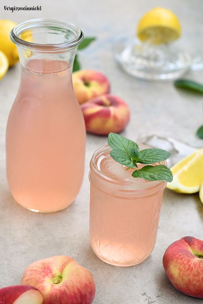 Rezeptbild: Bergpfirsich Limonade – ohne Zucker
