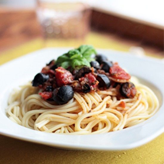 Rezeptbild: Italienische Pasta mit Oliven