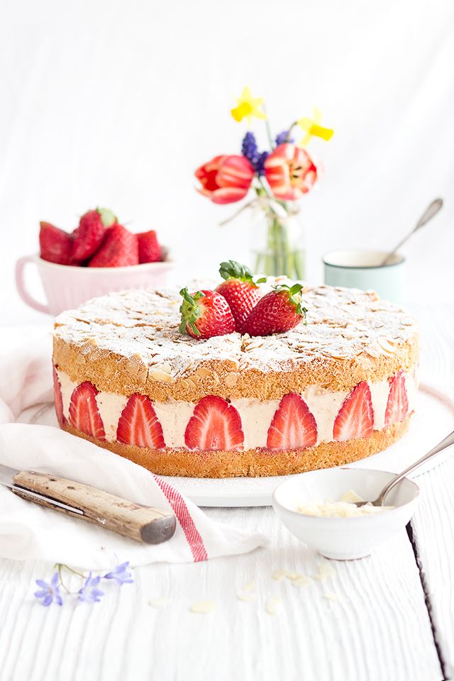 Rezeptbild: Erdbeer-Sahnetorte