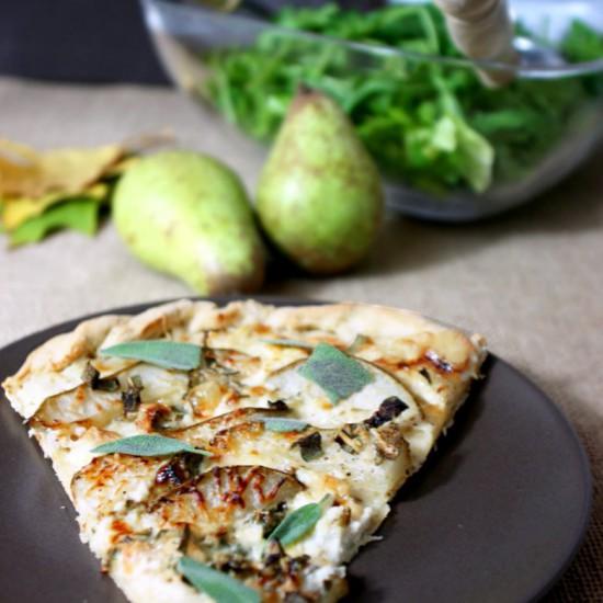 Rezeptbild: Pizza mit Birne