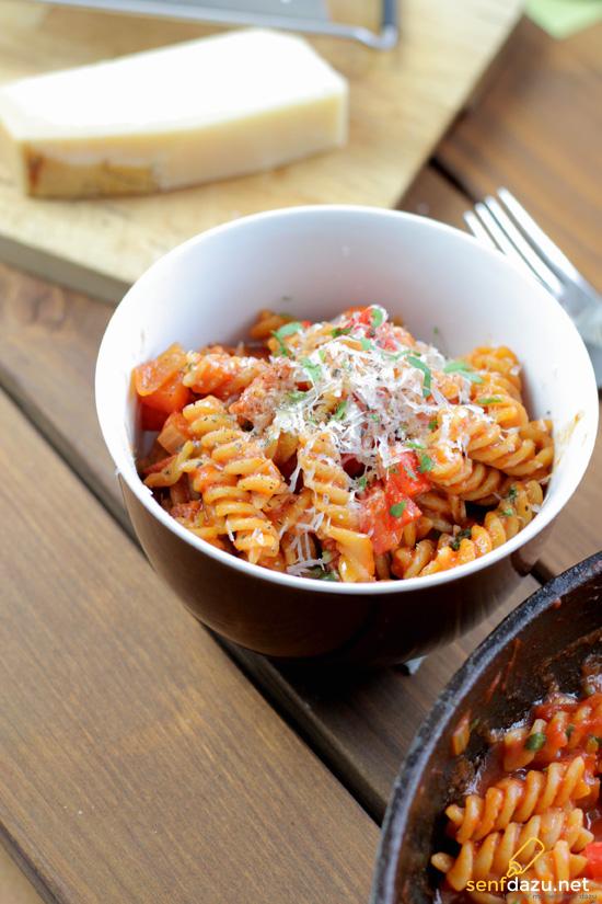 Rezeptbild: Nudeln mit Paprika Sauce