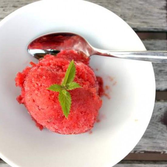 Rezeptbild: Pflaumen Honig Sorbet