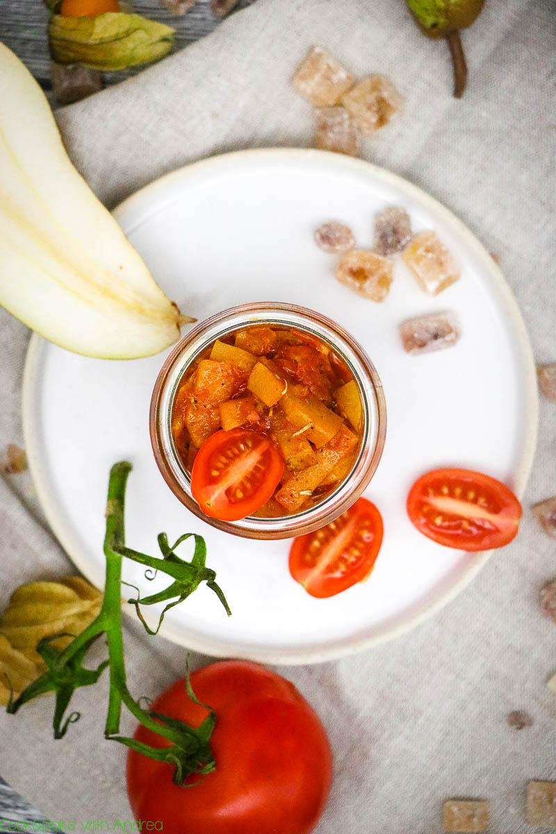 Rezeptbild: Tomaten-Birnen-Chutney selber machen