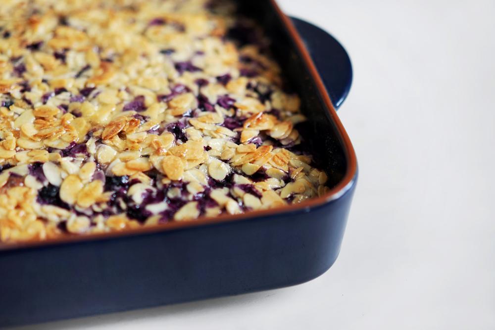 Rezeptbild: Blaubeerkuchen mit karamellisierten Mandeln