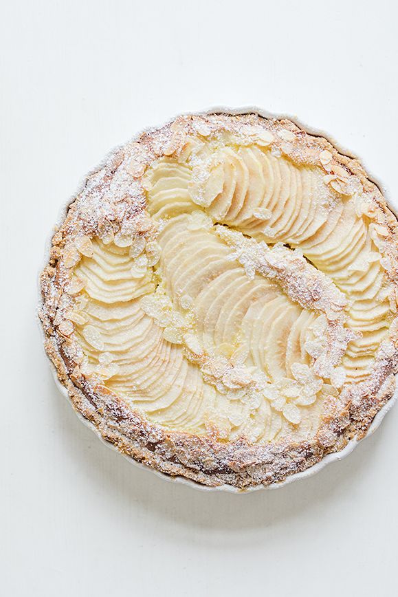 Rezeptbild: Mandeltarte mit Birnen und Schokolade - Tarte frangipane aux poires
